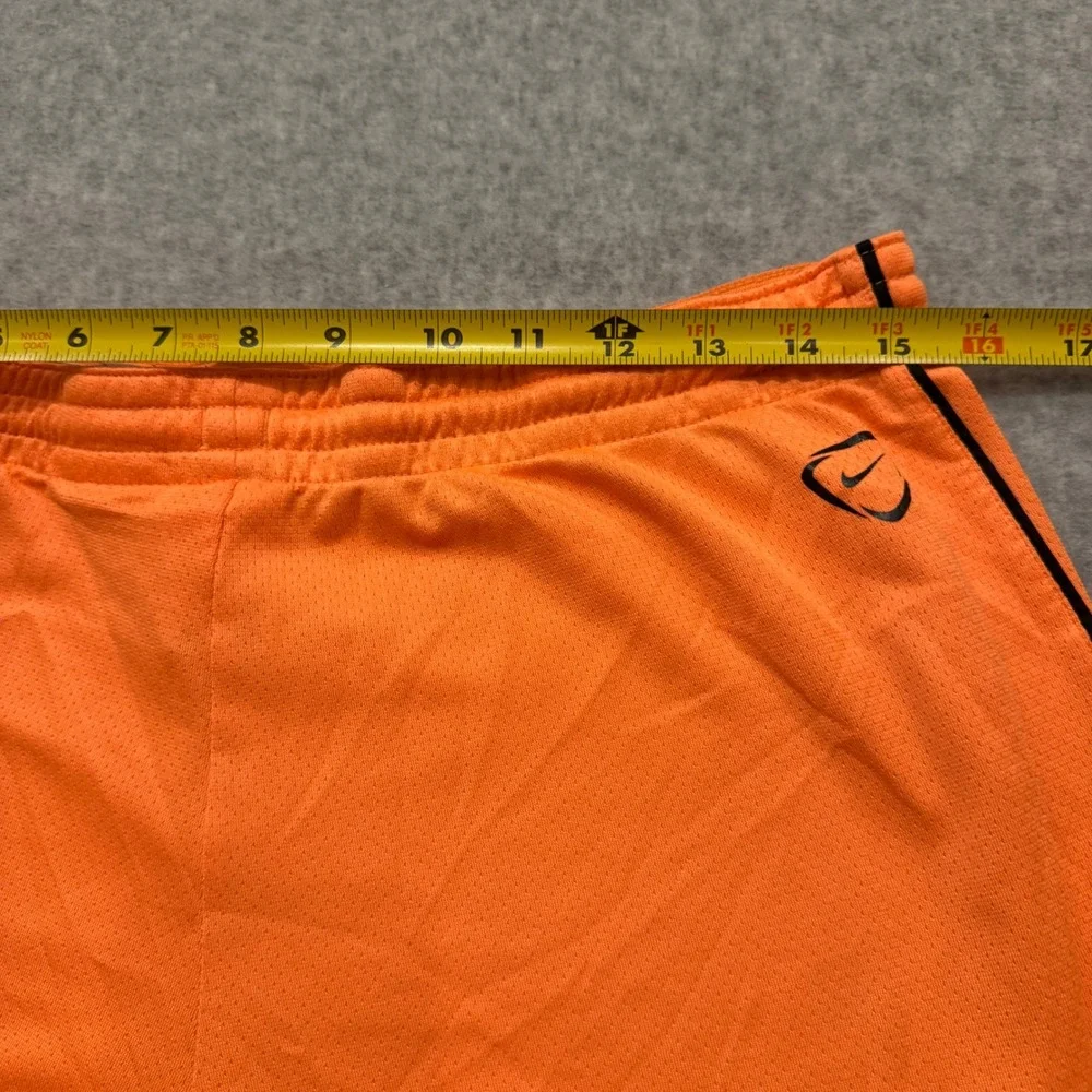 Nike Dri-FIT Womens Orange Mesh Athletic Shorts Running Size Medium